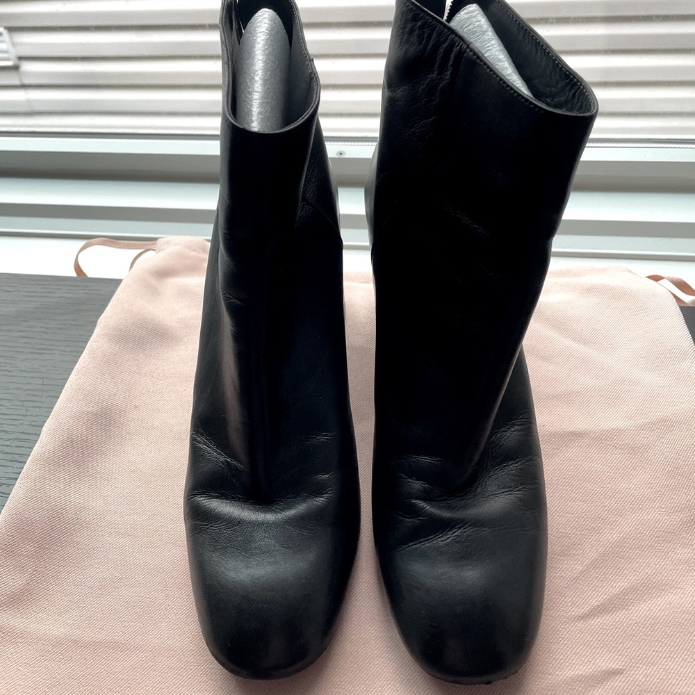 Stuart Weitzman, Block Heeled Booties, 9n, Black - image 2